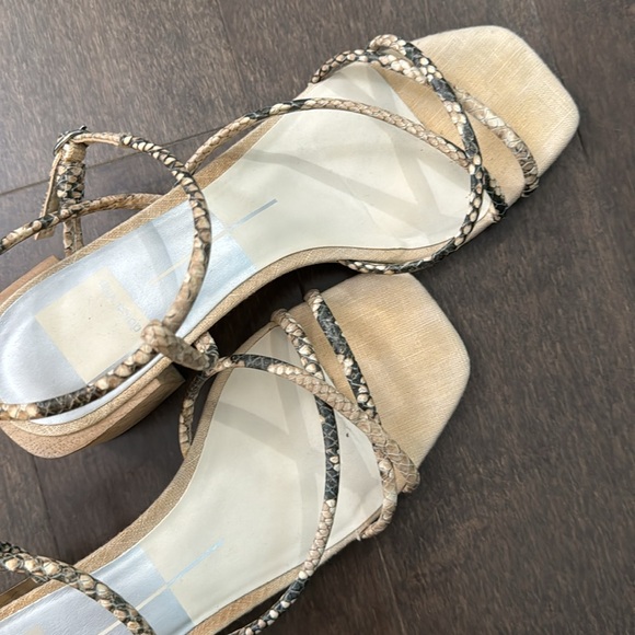 Dolce Vita snake embossed strappy sandals with block heel in size 8 - Picture 9 of 11